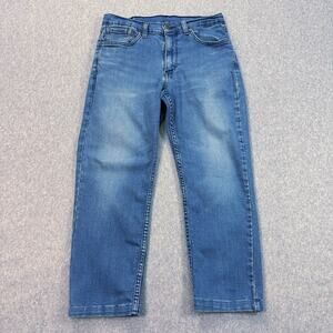 Levi's 514 Jeans Mens 32x30 Altered Medium Wash Blue Straight Regular Zip Fly